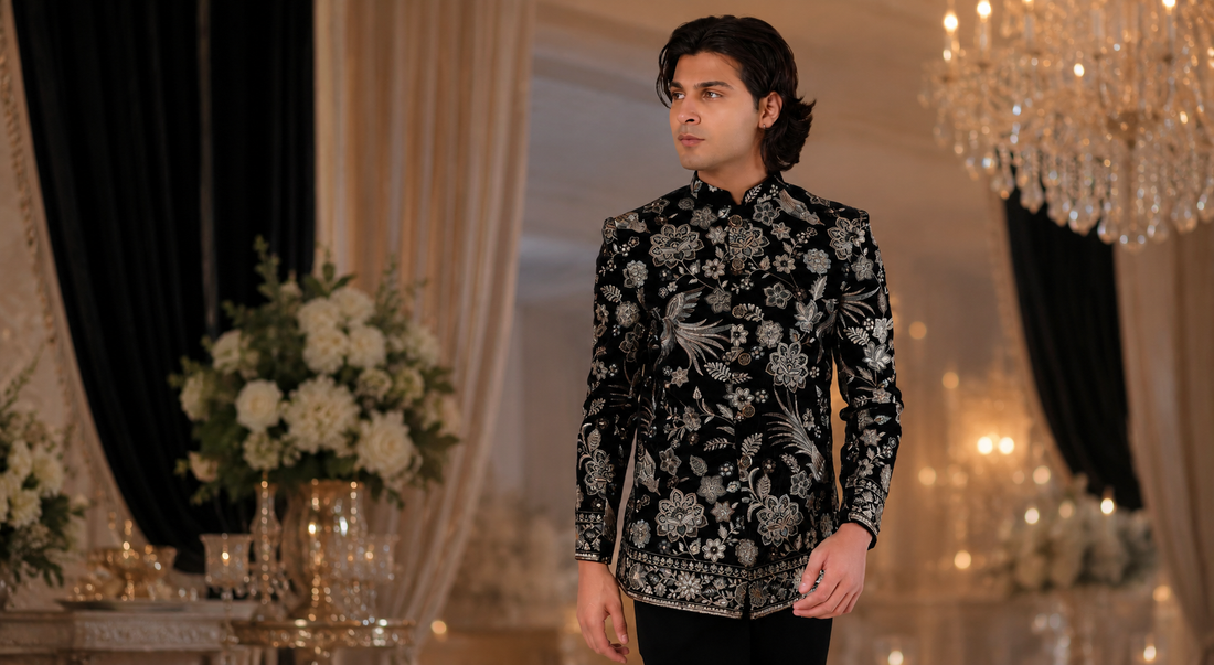 Best Black Indo-Western Outfits for Receptions: Modern Styles for Grooms & NRIs Worldwide in 2026