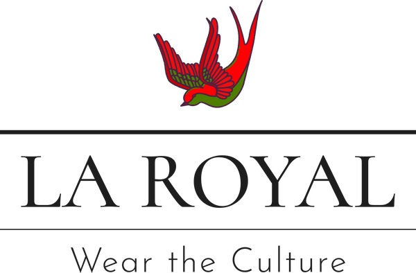 La Royal logo with a red and green emblem on a white background