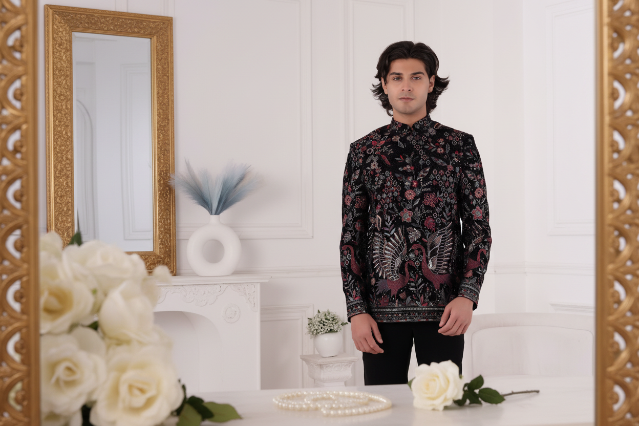 Premium Beige Sherwani