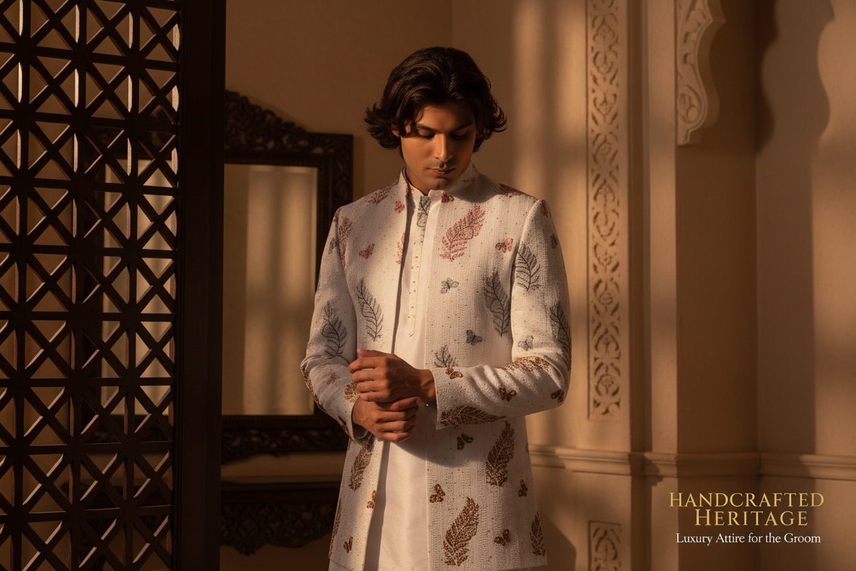 Premium Black Sherwani